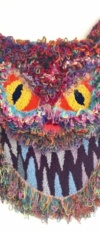 Hannah Epstein_Mouser_Rug Hooked Yarn, Burlap_2017